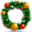 Christmas wreath icon 32x32